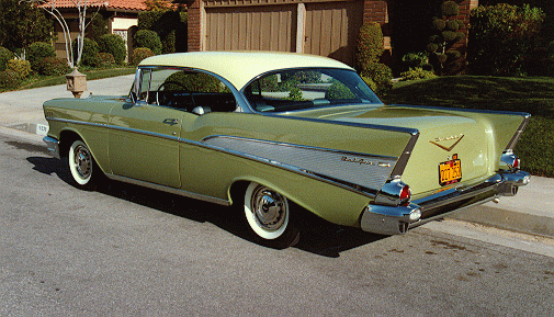 CHEVROLET 1957 the BEL AIR sport coupe YES it is the original color